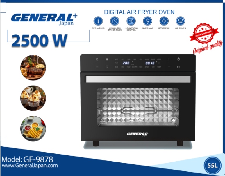 خرید آون توستر و سرخ‌کن بدون روغن جنرال مدل GE-9878